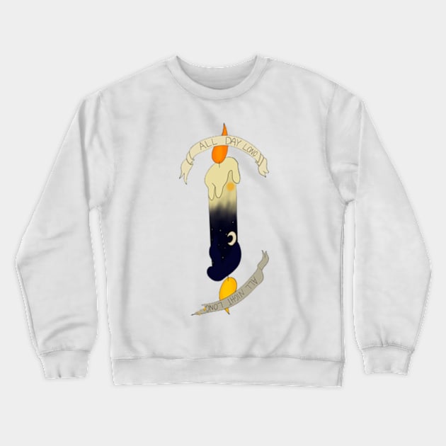 Burning Candles From Both Sides Crewneck Sweatshirt by SnowJade